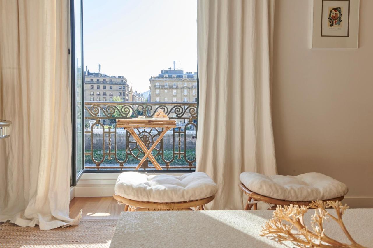 Deluxe Apt-Views To Historic Maria Cristina Hotel San Sebastian Luaran gambar